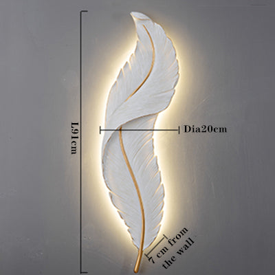 Modern Feather Wall Lamp