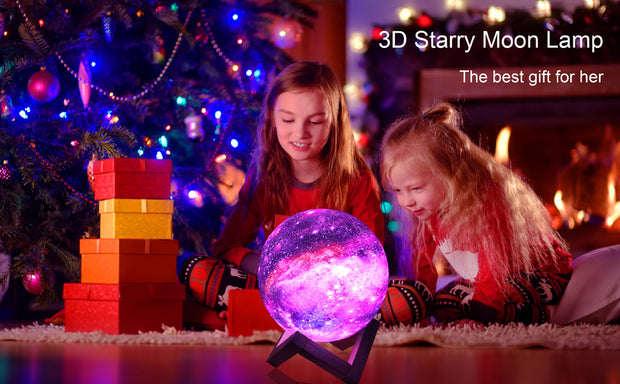 3D Color Changing  Moon Lamp