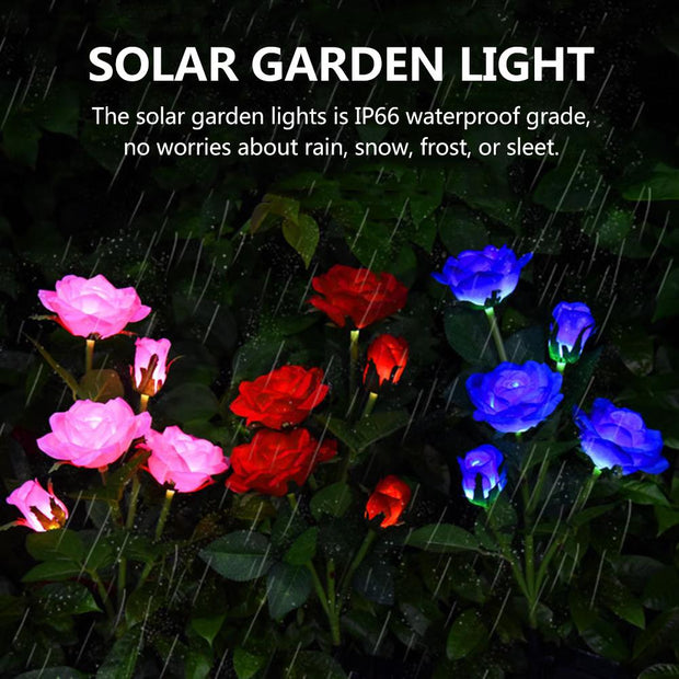 LED Solar Rose Flower Light
